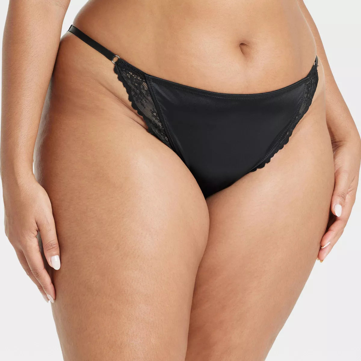 Women'S Satin and Lace Lingerie Cheeky Underwear - Auden