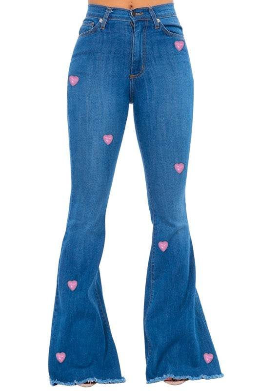 Chic Valentine's Bell Bottom Jeans for a Stylish Date Night - Alrickas’ UNIQUE BOUTIQUE