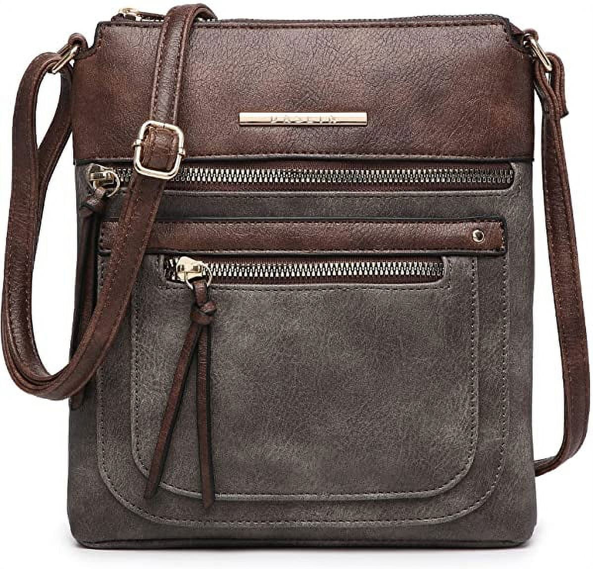 Lightweight Crossbody Bags for Women Shoulder Bag Purse Vegan Leather Soft Travel Handbag with Multi Pockets