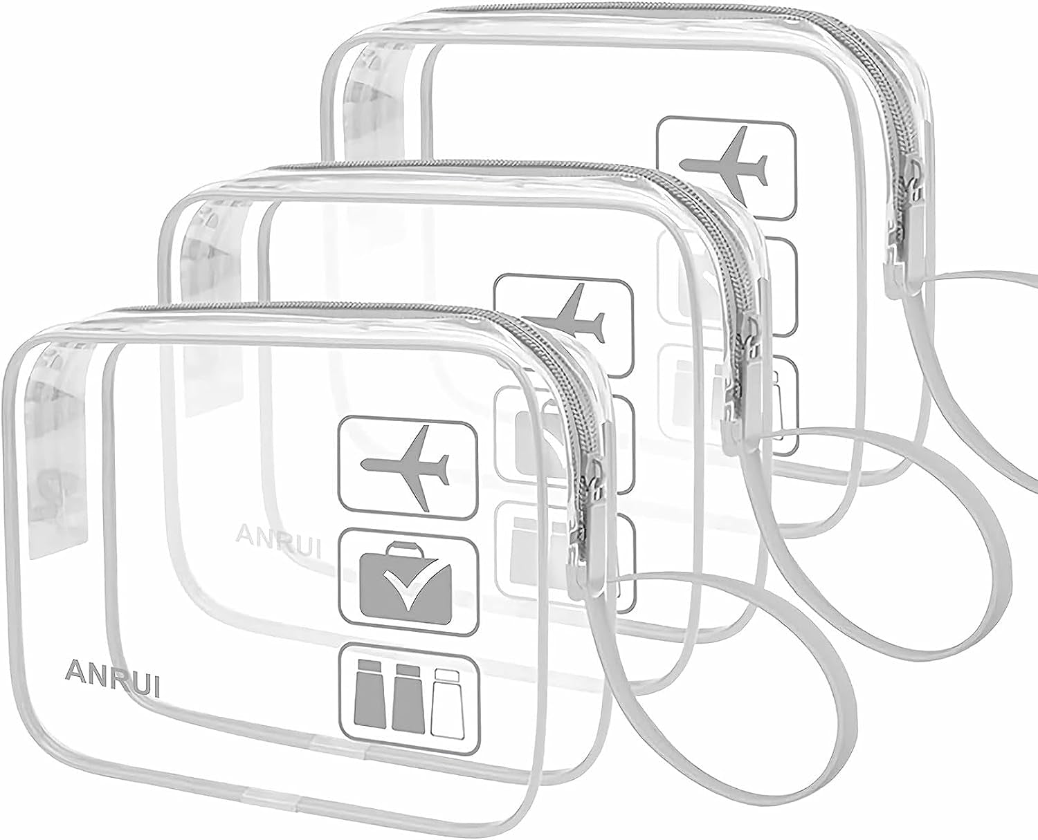 Clear Makeup Bags - Waterproof Travel Cosmetic Pouch for Women & Kids - Perfect Toiletries Organizer for On-the-Go! - Alrickas’ UNIQUE BOUTIQUE