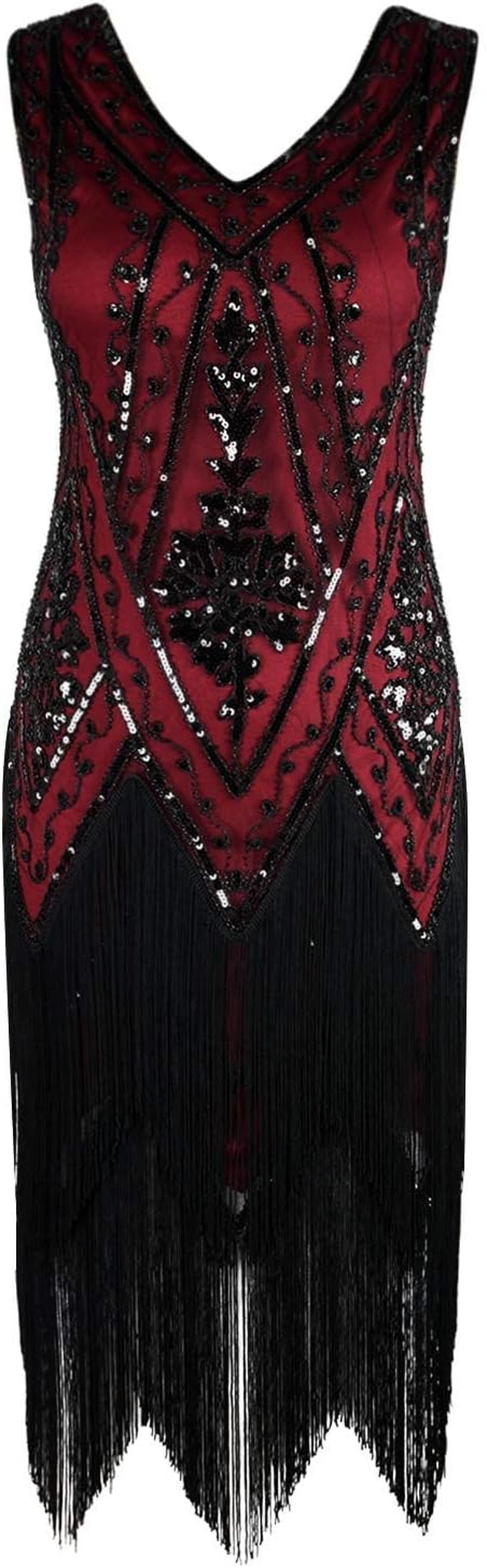 Glamorous 1920s Flapper Dress - Vintage Swing Fringed Gatsby Style for Roaring 20s Parties - Alrickas’ UNIQUE BOUTIQUE