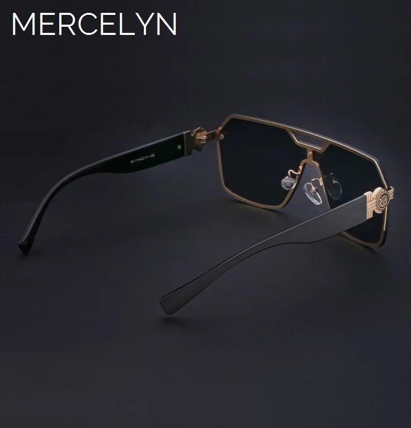 Vintage Luxury Sunglasses for Men and Women Square Fashion Designer Driving Glasses Shades