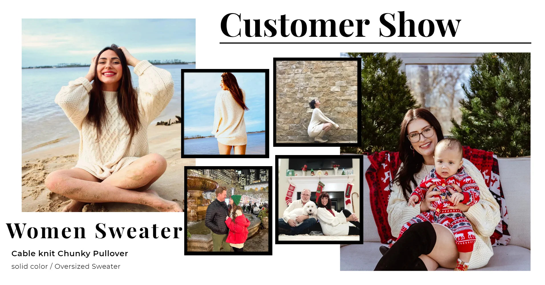 Cozy Cable Knit Oversized Chunky Pullover Sweater for Women - Alrickas’ UNIQUE BOUTIQUE