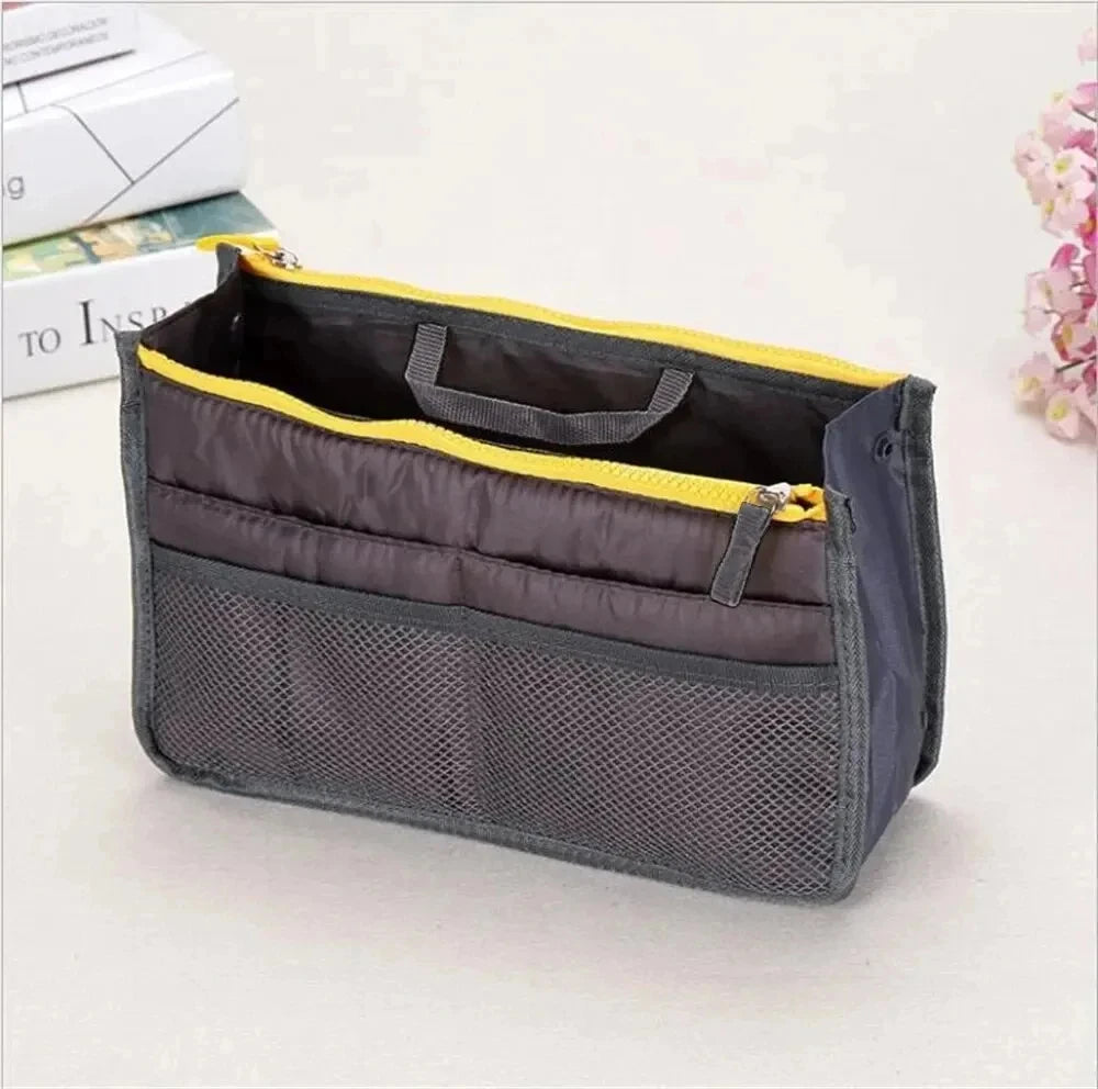 Women Make up Cosmetic Bag Travel Handbag Nylon Large Container Make up Case Organizer Bags Ladies Foldable Purse Clutch Bag