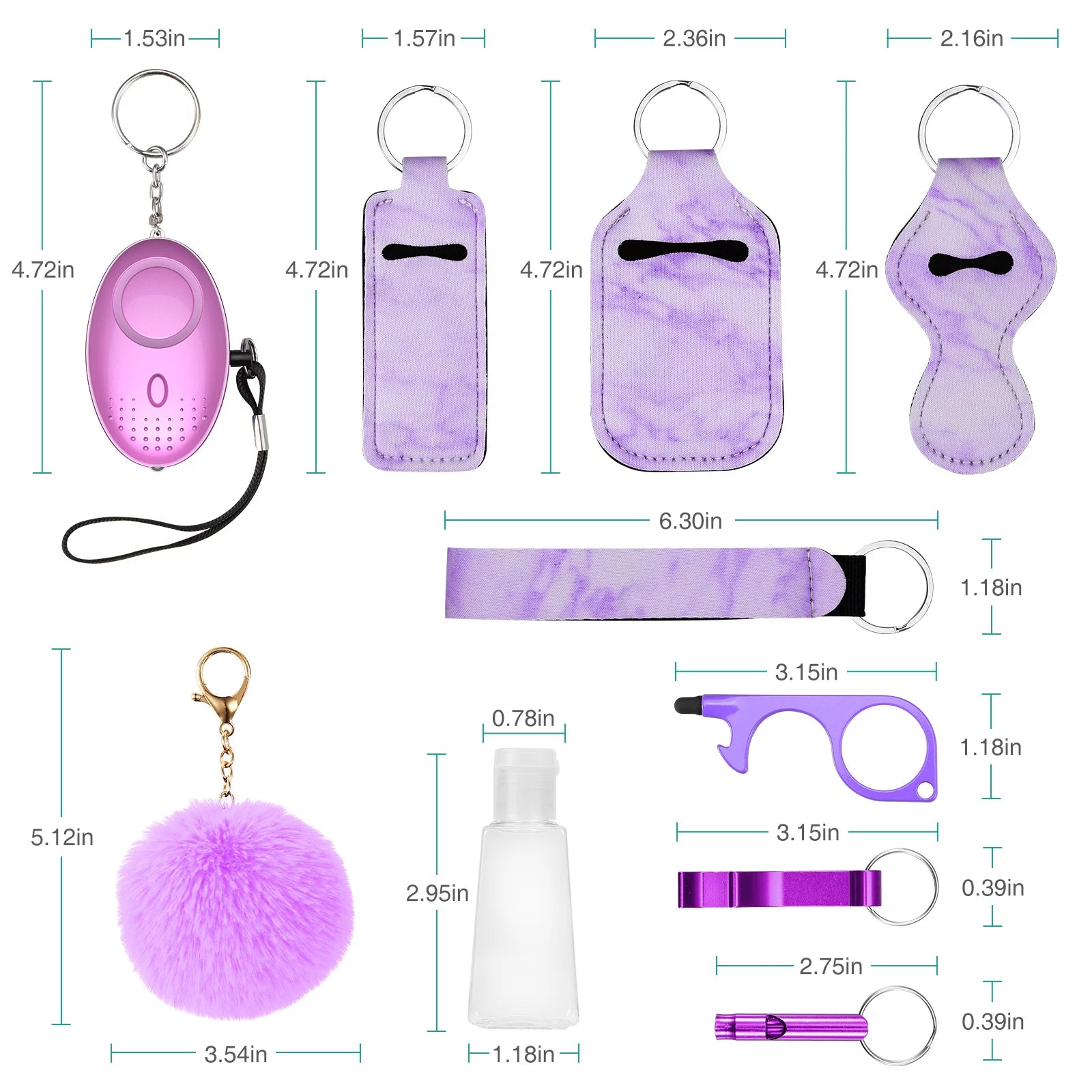 Empower Your Safety: Stylish Personal Alarm Keychain Set for Women - Alrickas’ UNIQUE BOUTIQUE