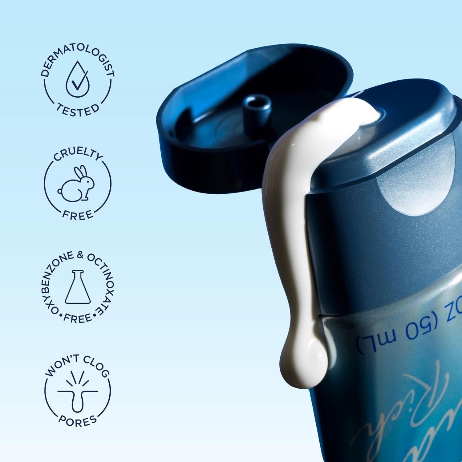 UV Aqua Rich Daily Hydrating Facial Moisturizer with SPF 50 | Oil Free Sunscreen & Primer for Makeup with Hyaluronic Acid, No White Cast, Non-Comedogenic, for Sensitive Skin, PA++++, 1.7 Oz - Alrickas’ UNIQUE BOUTIQUE