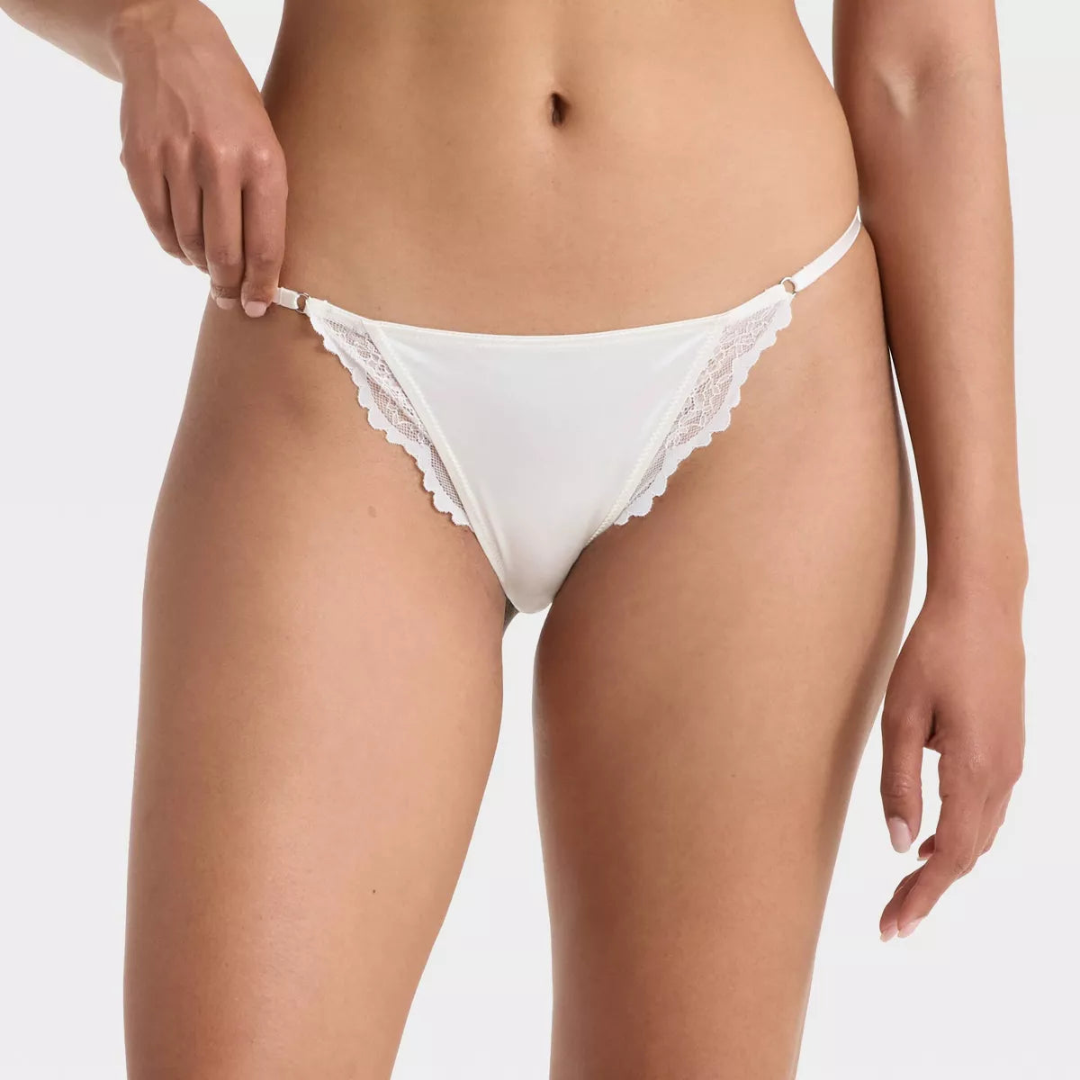 Women'S Satin and Lace Lingerie Cheeky Underwear - Auden