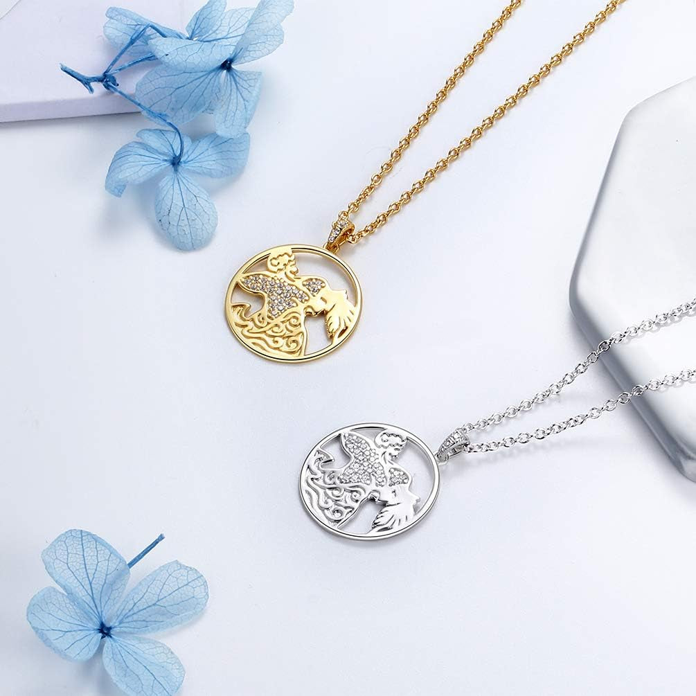Zodiac Constellation Pendant Necklace Charm Women Men 925 Sterling Silver Horoscope Sign Astorlogy Necklace Celestial Symbols Jewelry Birthday Gifts for Wife Girlfriend Gift