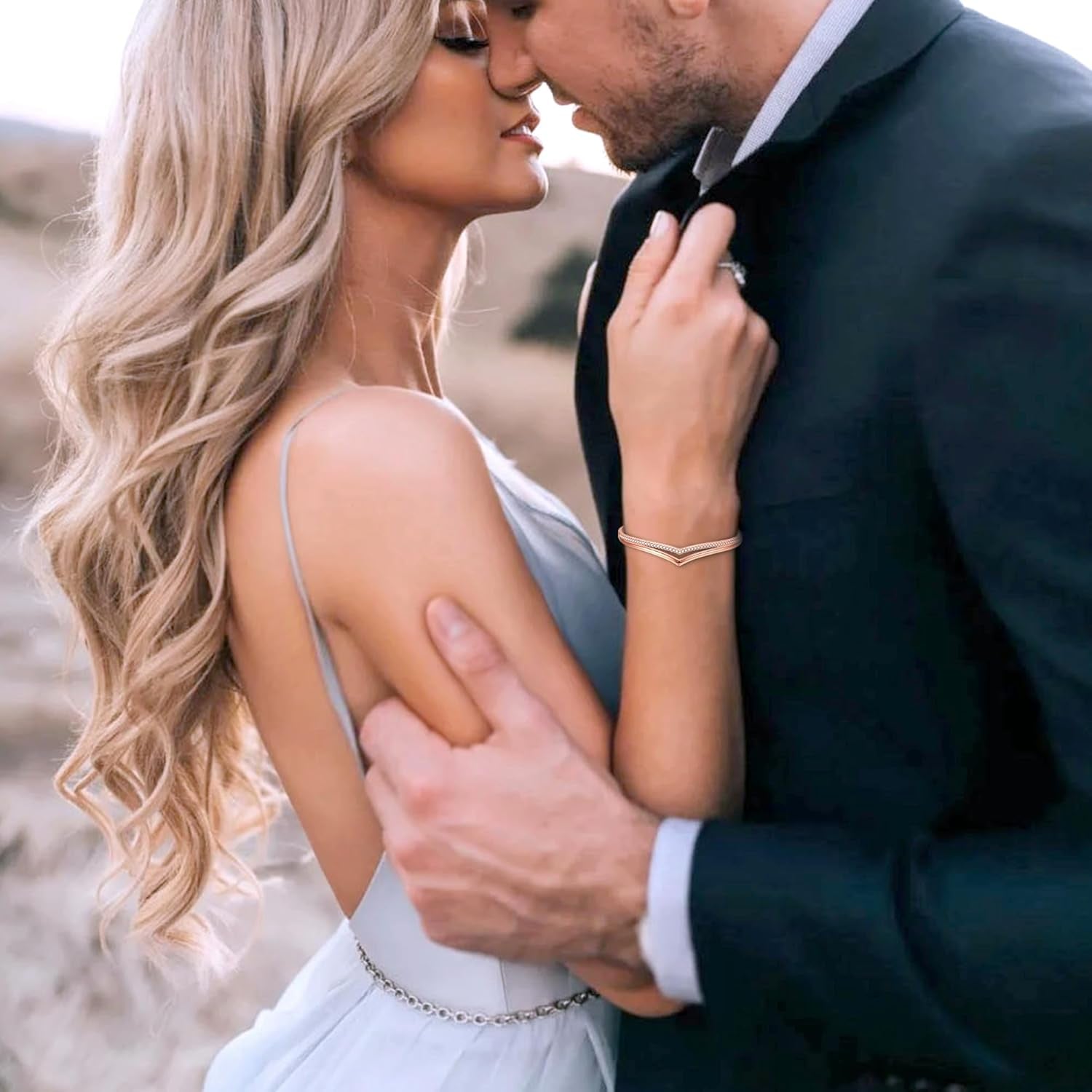 Elegant Minimalistic Bracelets for Women - White/Rose Gold Plated Charm with 5A Cubic Zirconia - Perfect Gift for Christmas, Birthdays, Valentine's Day, and Mother's Day - Alrickas’ UNIQUE BOUTIQUE