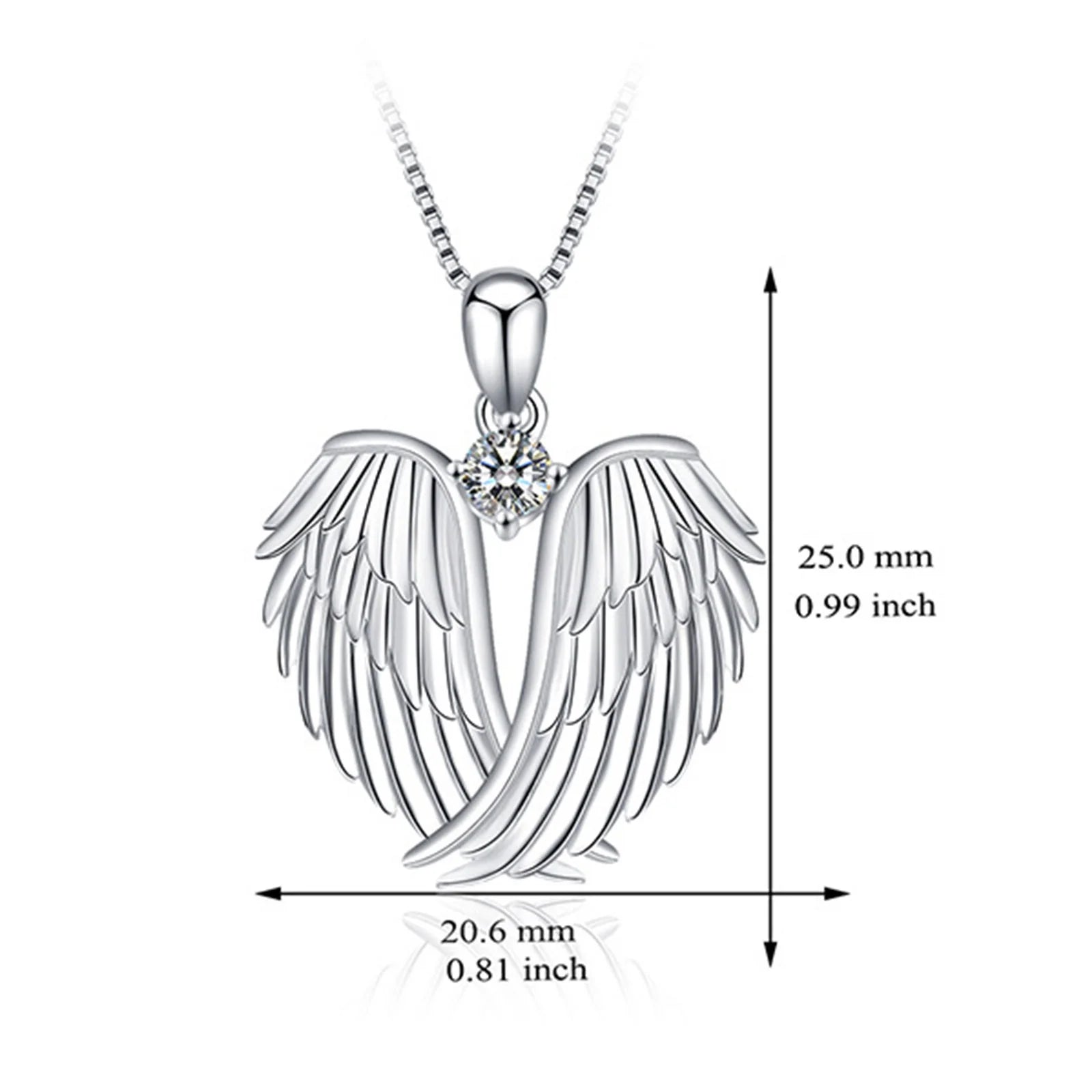 Stunning 925 Silver Angel Wings Necklace with Birthstone - Perfect Jewelry Gift for Women on Clearance! - Alrickas’ UNIQUE BOUTIQUE