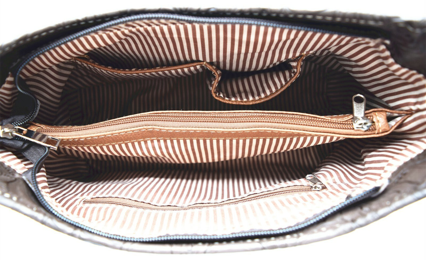 Western Handbag Concealed Carry Purse Feather Women Shoulder Bag Wallet Coffee