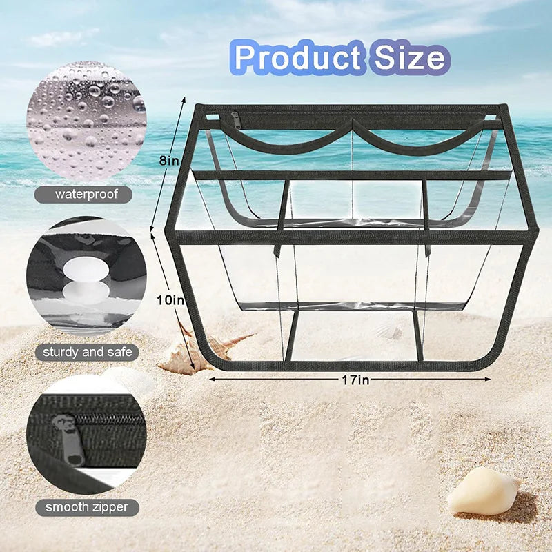 Extra Large Waterproof Clear Insert Bogg Bag - Perfect Summer Beach & Pool Handbag with Storage Organizer - Alrickas’ UNIQUE BOUTIQUE
