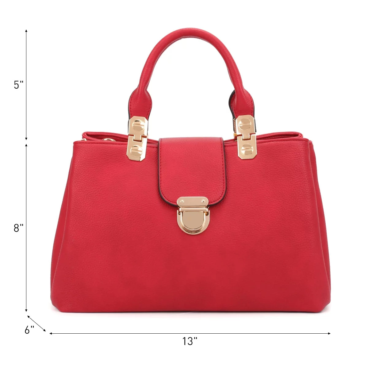 Chic Vegan Leather Women's Satchel Handbag - Stylish Medium Tote & Shoulder Bag - Alrickas’ UNIQUE BOUTIQUE