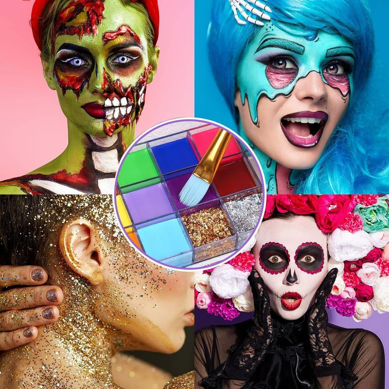 UCANBE Athena Professional Non-Toxic Face and Body Oil Paint Palette - Perfect for Halloween, Special Effects, and Party Makeup for All Ages! - Alrickas’ UNIQUE BOUTIQUE
