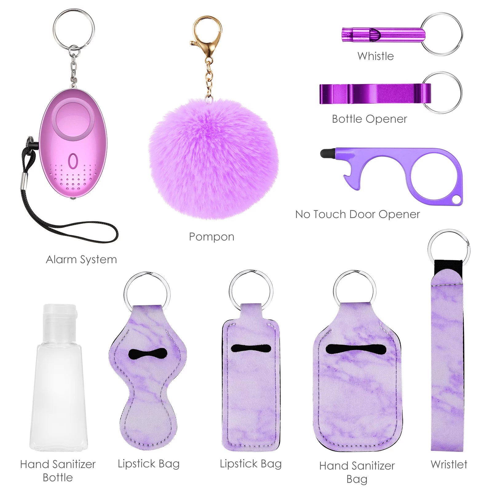 Empower Your Safety: Stylish Personal Alarm Keychain Set for Women - Alrickas’ UNIQUE BOUTIQUE