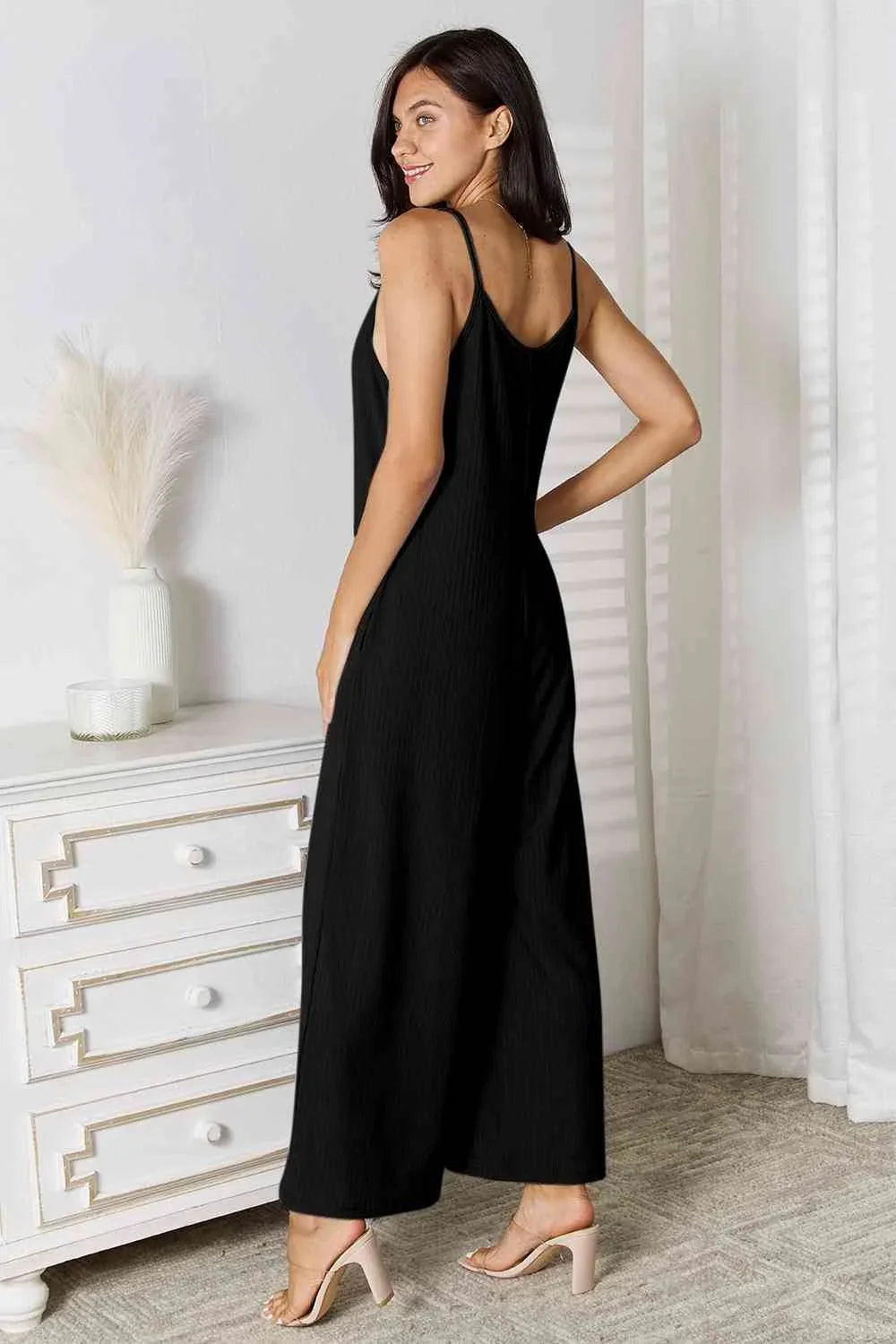 Chic V-Neck Spaghetti Strap Jumpsuit - Perfect Fit for Every Body - Alrickas’ UNIQUE BOUTIQUE
