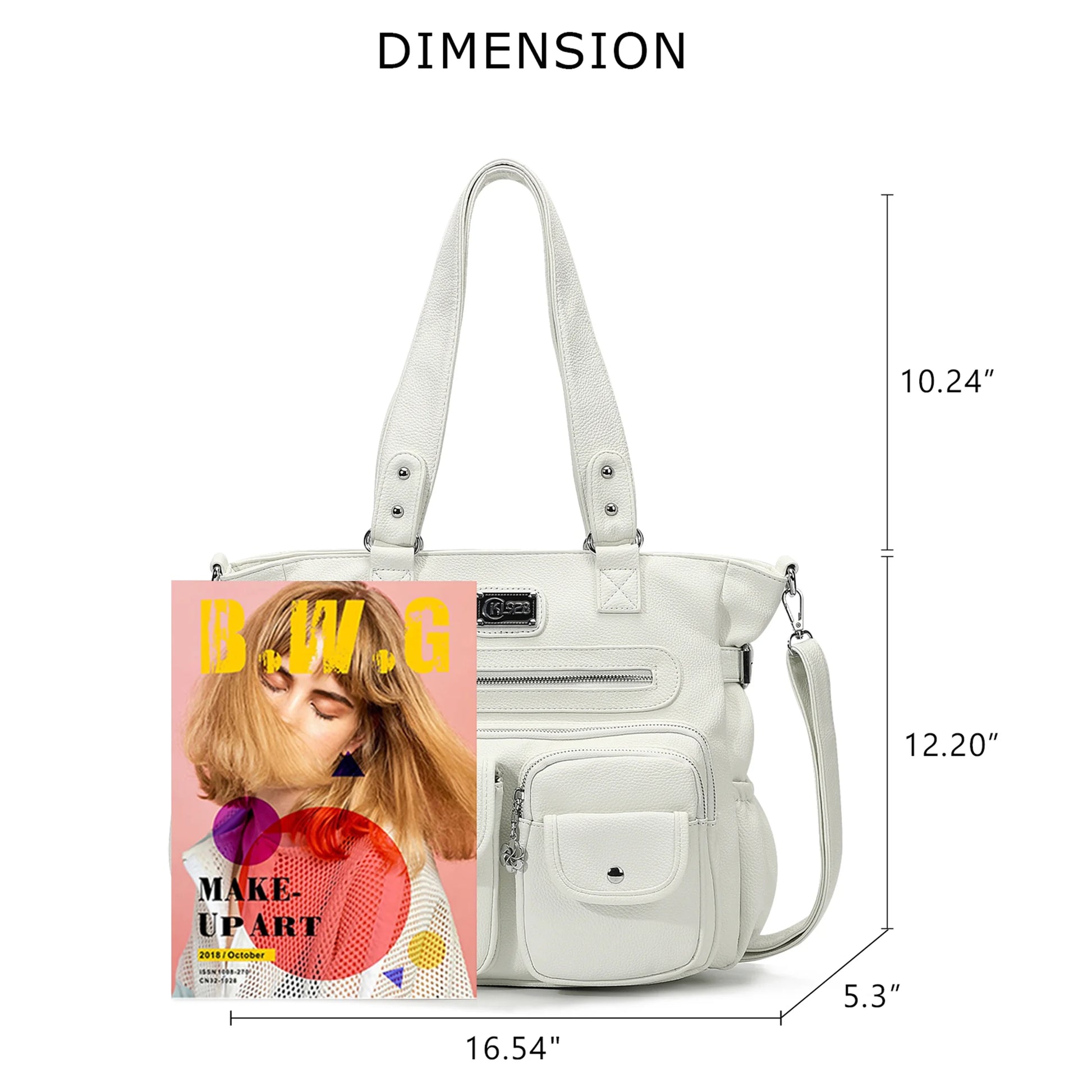 Stylish White Large Shoulder Handbag - Versatile Crossbody Hobo Tote for Women - Alrickas’ UNIQUE BOUTIQUE