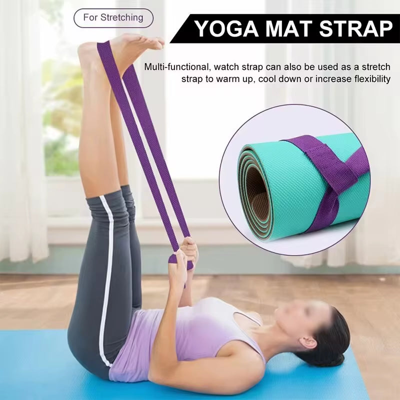 Versatile Adjustable Yoga Mat Carrier Strap - Perfect for Fitness & Gym, 165cm x 3.8cm - Alrickas’ UNIQUE BOUTIQUE