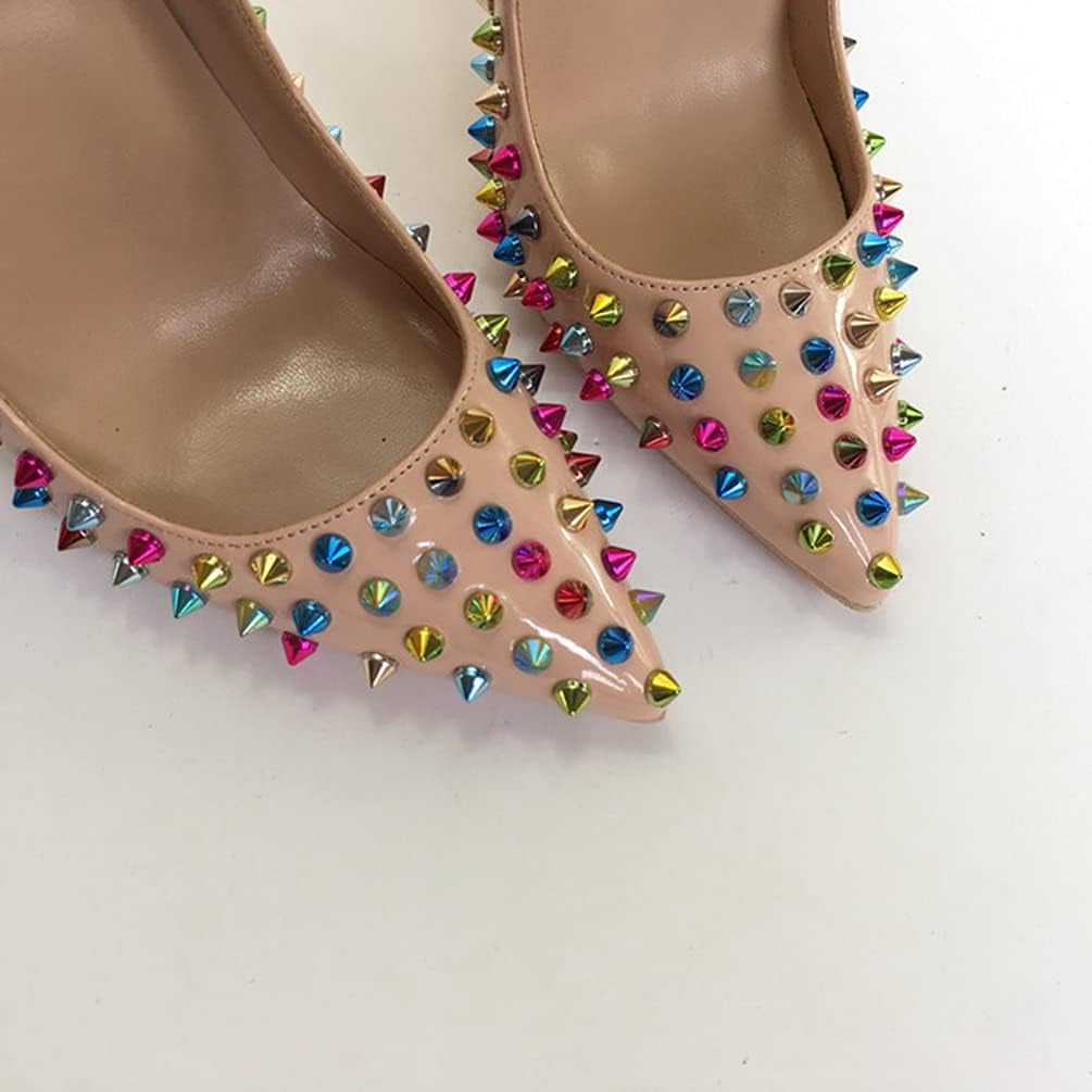 Women Sexy Heels Pumps Studded Rivet Party Wedding Shoes