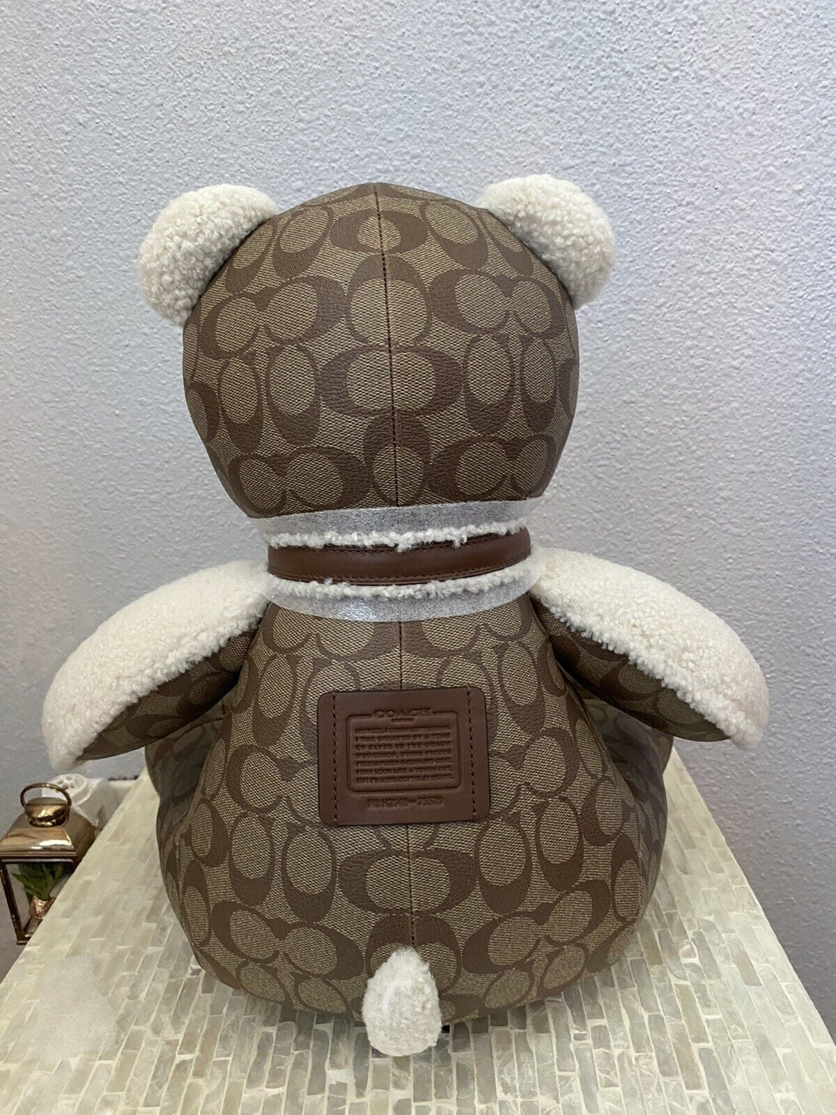Coach Bear Doll in Signature Canvas Pebble -Smooth Leather and Shearling 75528 - Alrickas’ UNIQUE BOUTIQUE
