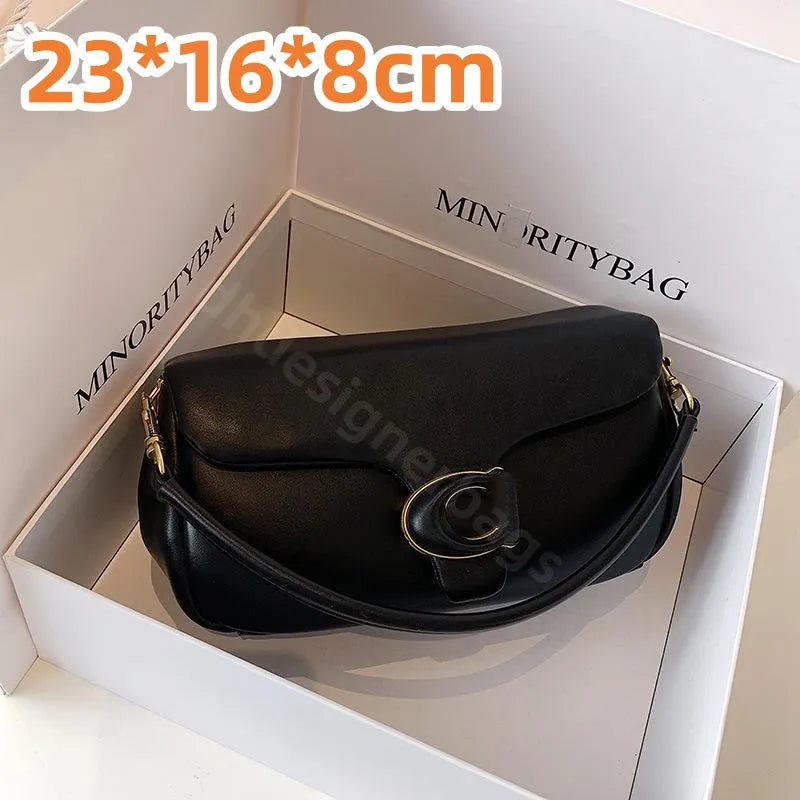 Luxury Soft Leather Crossbody Bag for Women - Designer Cloudy Purse & Mini Wallet in Black - Alrickas’ UNIQUE BOUTIQUE