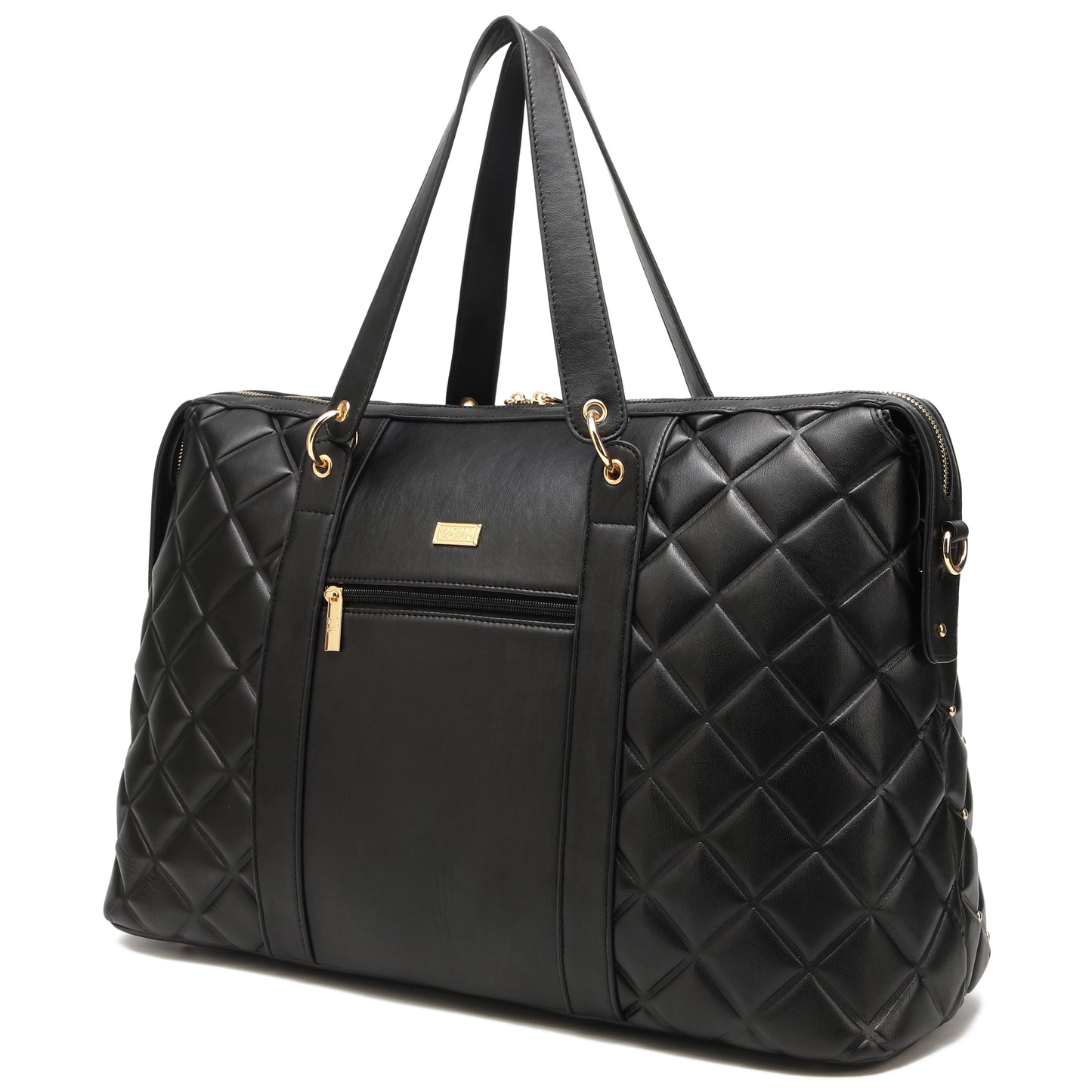 Women'S Quilted Travel Tote Weekender Duffle Bag
