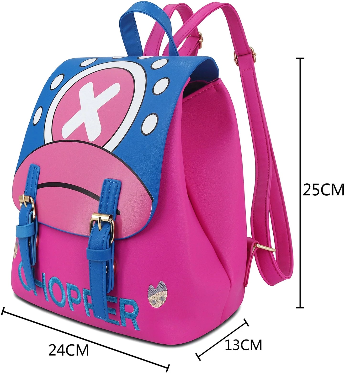 Anime Backpack Tony Tony Chopper Women Pink Mini Synthetic Leather Backpack