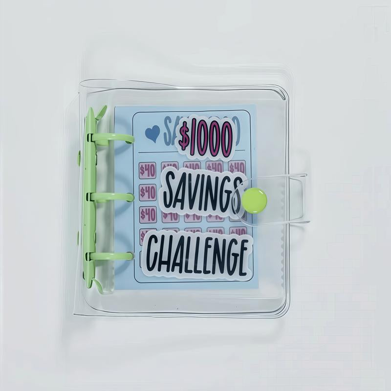 Transform Your Finances: $1000 Savings Challenge Book & Reusable Budget Binder for Goal Tracking and Habit Building - Alrickas’ UNIQUE BOUTIQUE