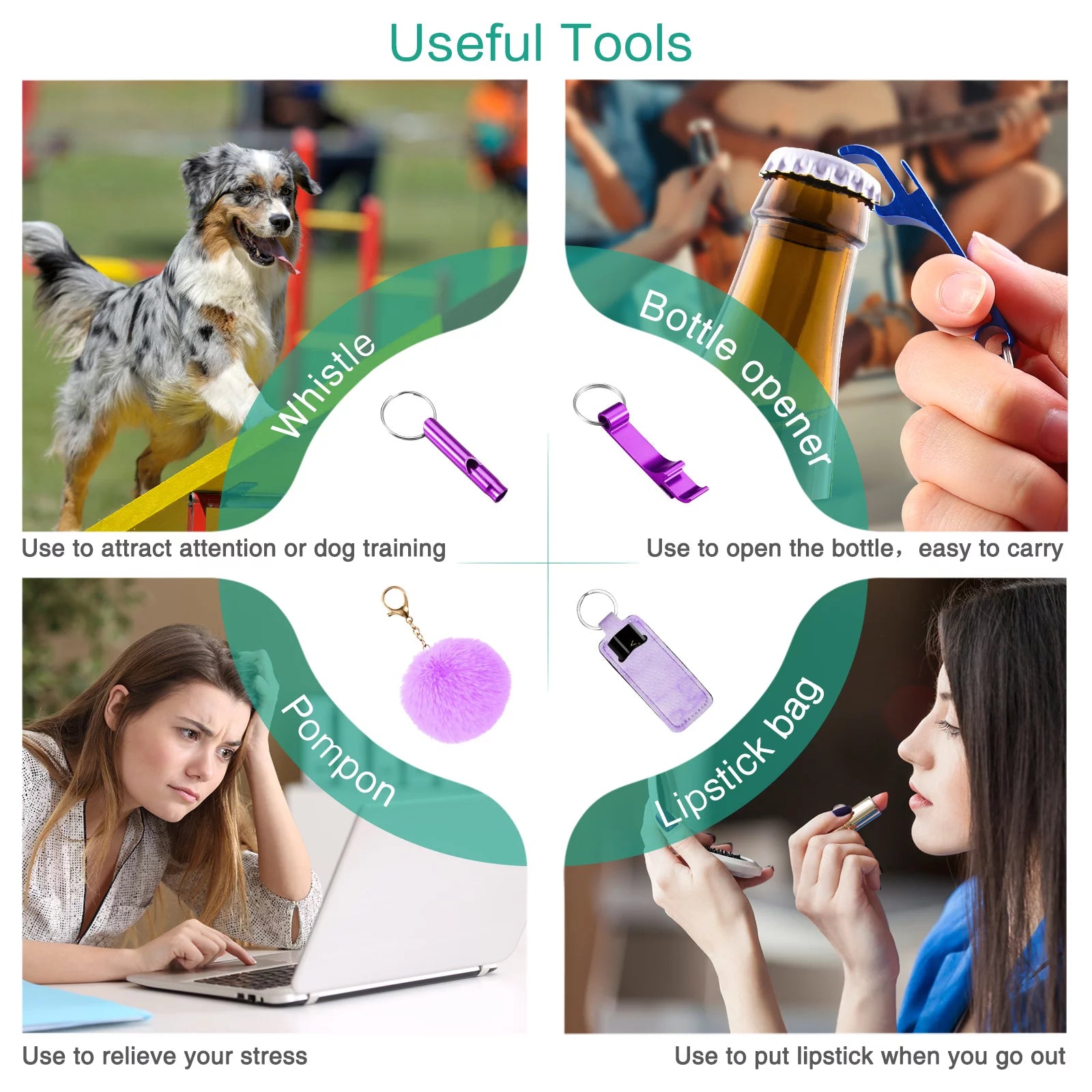 Empower Your Safety: Stylish Personal Alarm Keychain Set for Women - Alrickas’ UNIQUE BOUTIQUE