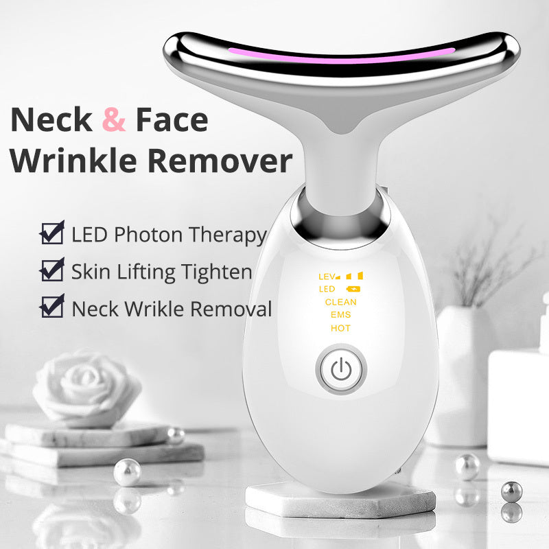 EMS Thermal Neck Lifting And Tighten Massager Electric Microcurrent Wrinkle Remover - Alrickas’ UNIQUE BOUTIQUE