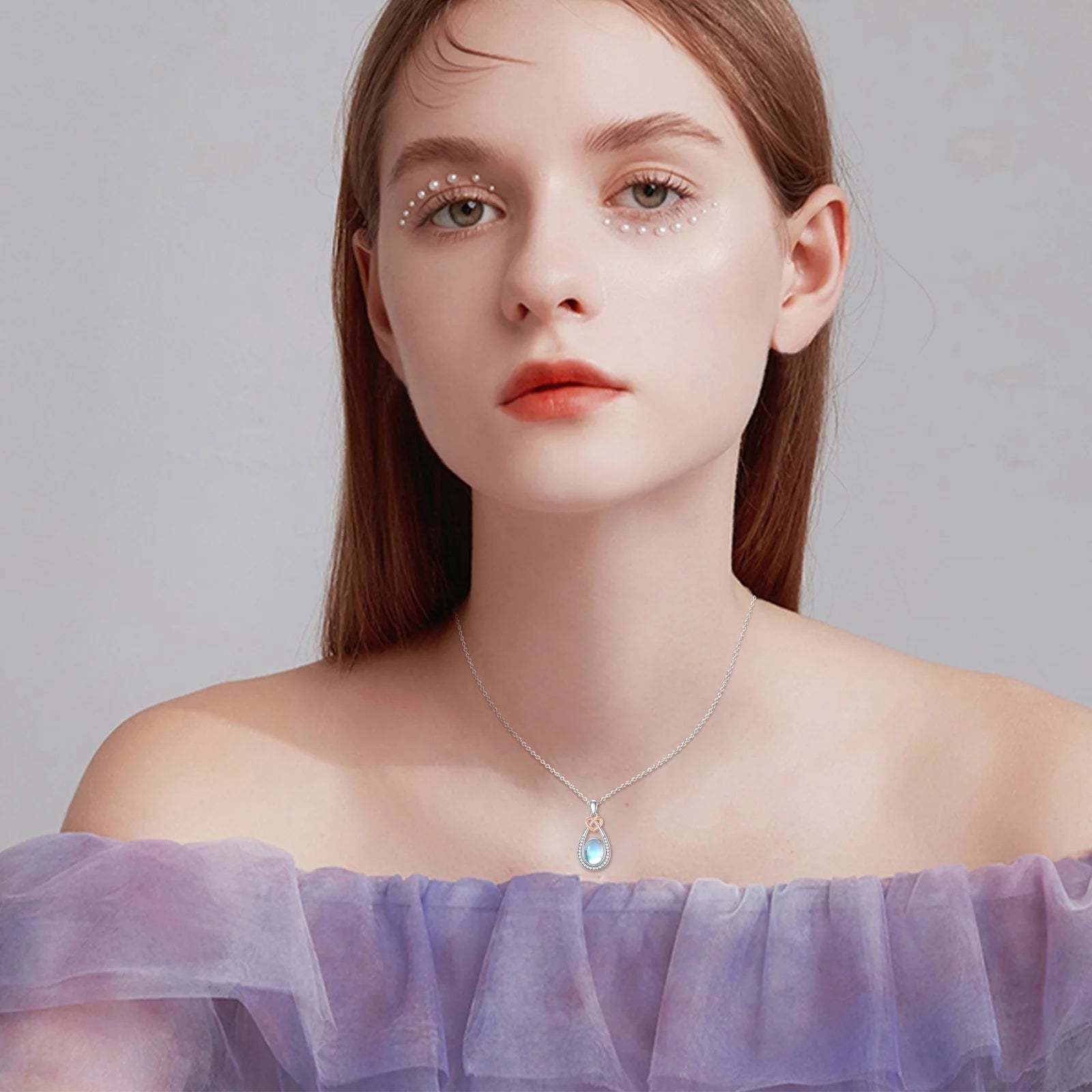Elegant Moonstone Teardrop Necklace in 925 Sterling Silver - Perfect Birthday Gift for Women, Moms, Daughters, and Wives - Alrickas’ UNIQUE BOUTIQUE