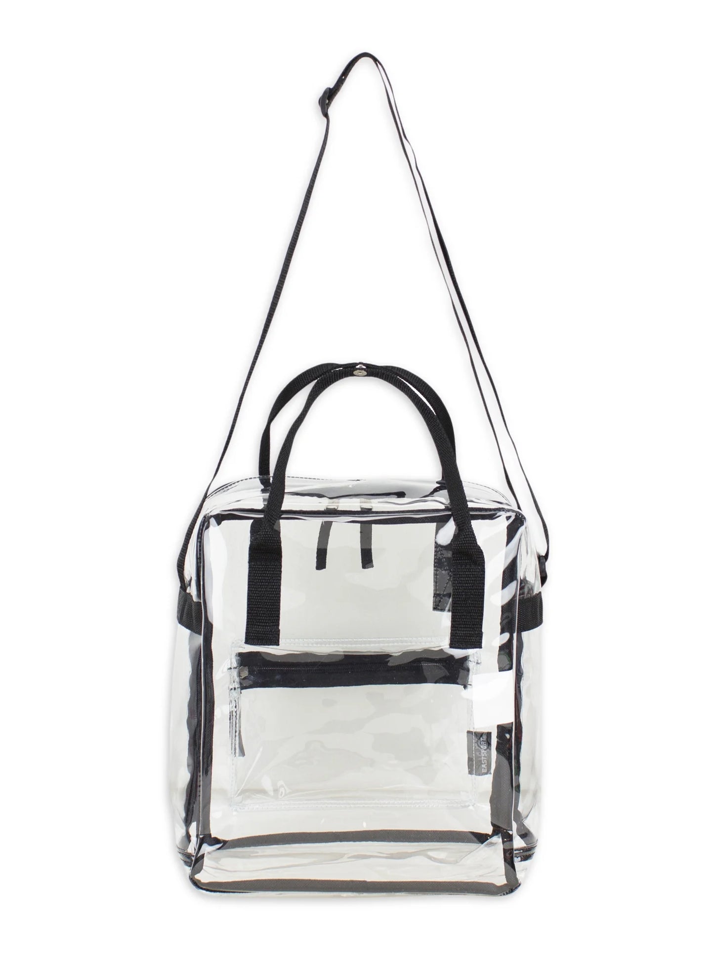 Unisex Stadium Approved Clear Handbag Tote Crossbody, Black