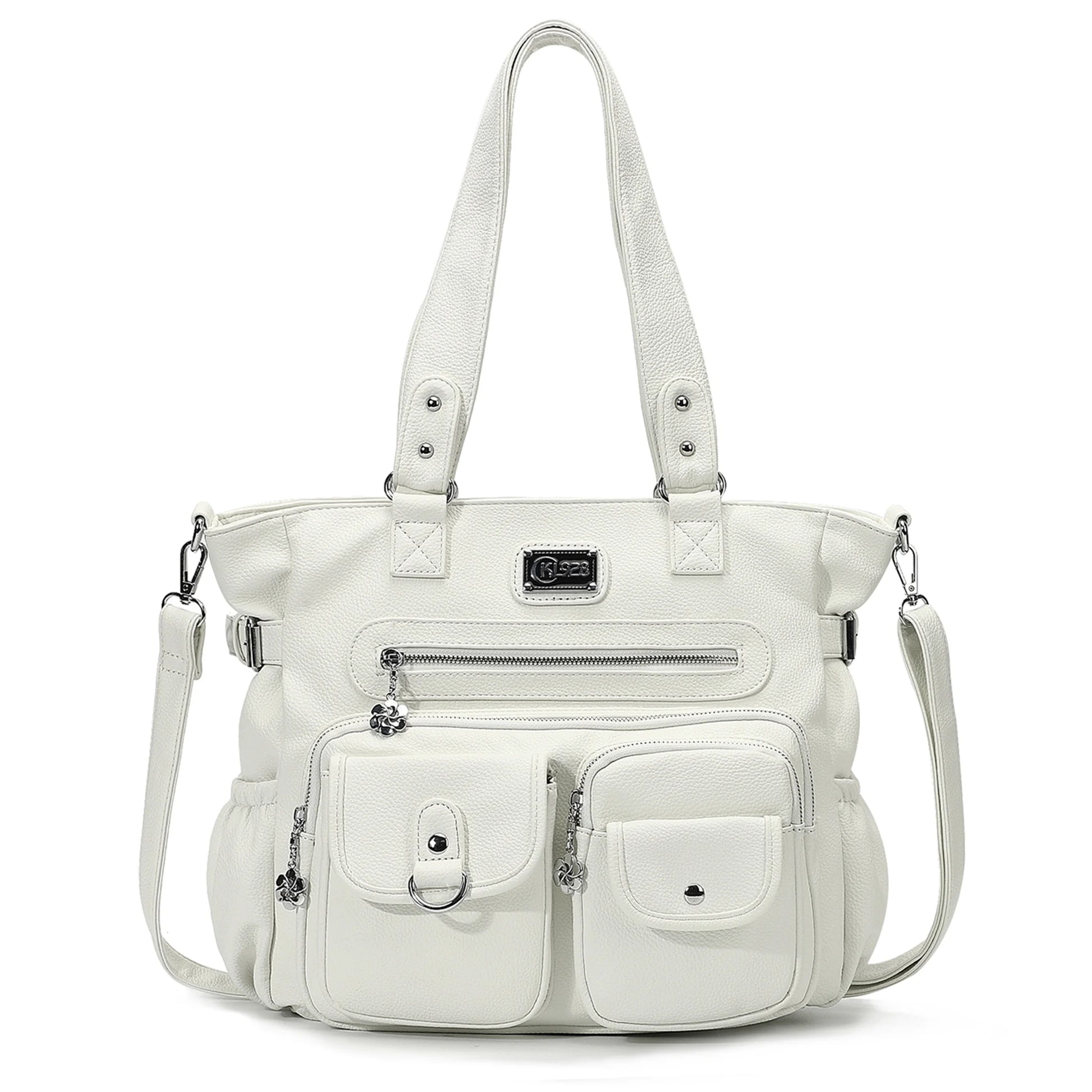 Stylish White Large Shoulder Handbag - Versatile Crossbody Hobo Tote for Women - Alrickas’ UNIQUE BOUTIQUE