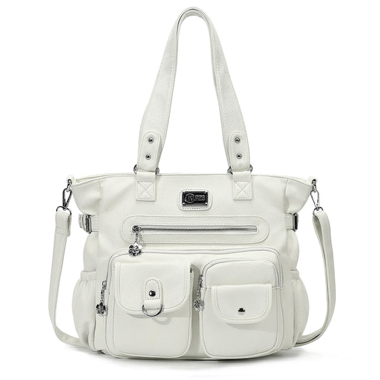 Stylish White Large Shoulder Handbag - Versatile Crossbody Hobo Tote for Women - Alrickas’ UNIQUE BOUTIQUE