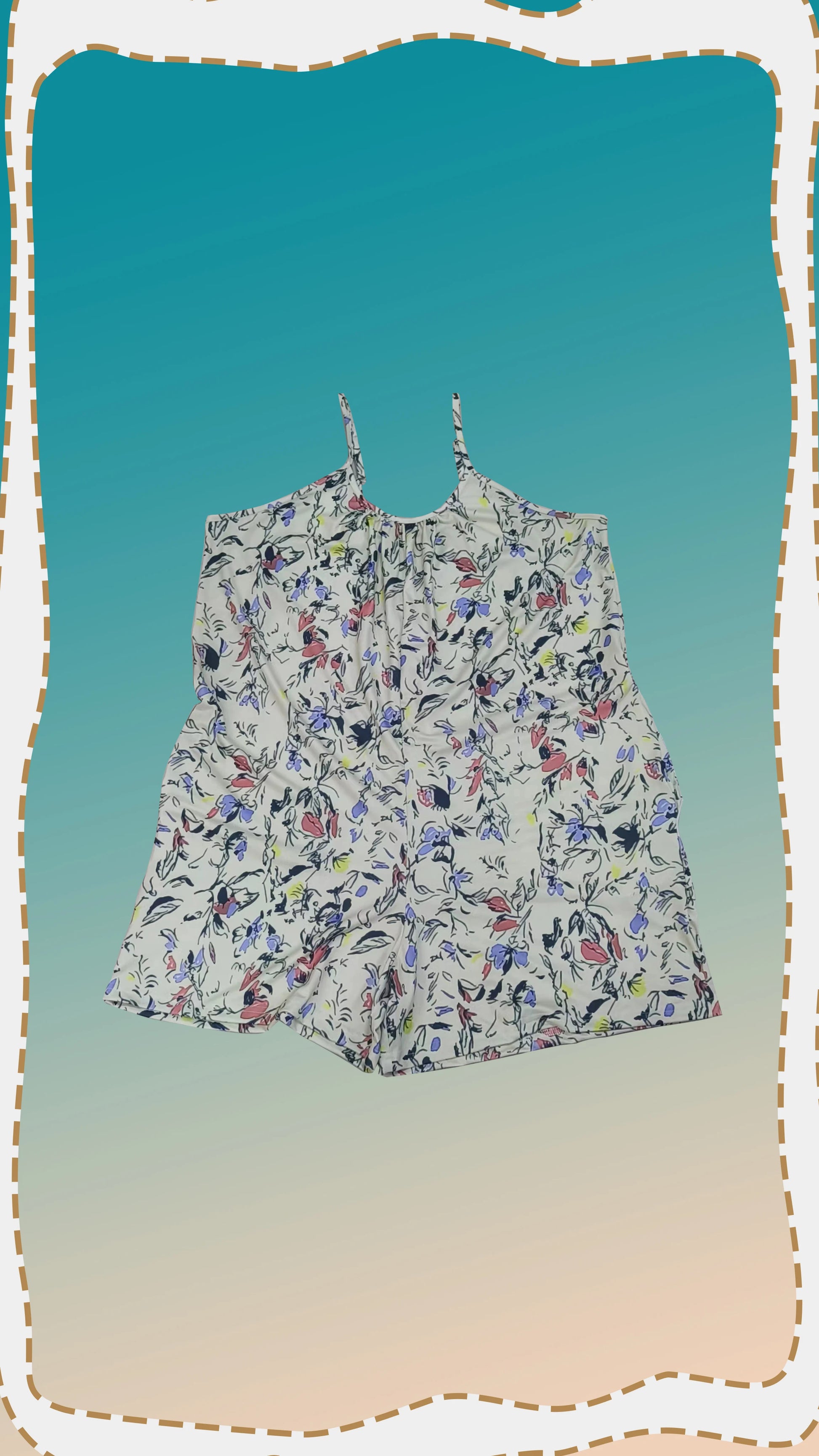 Chic Plus Size Allover Print Cami Romper with Pockets - Effortlessly Stylish Sleeveless Jumpsuit for Women - Alrickas’ UNIQUE BOUTIQUE