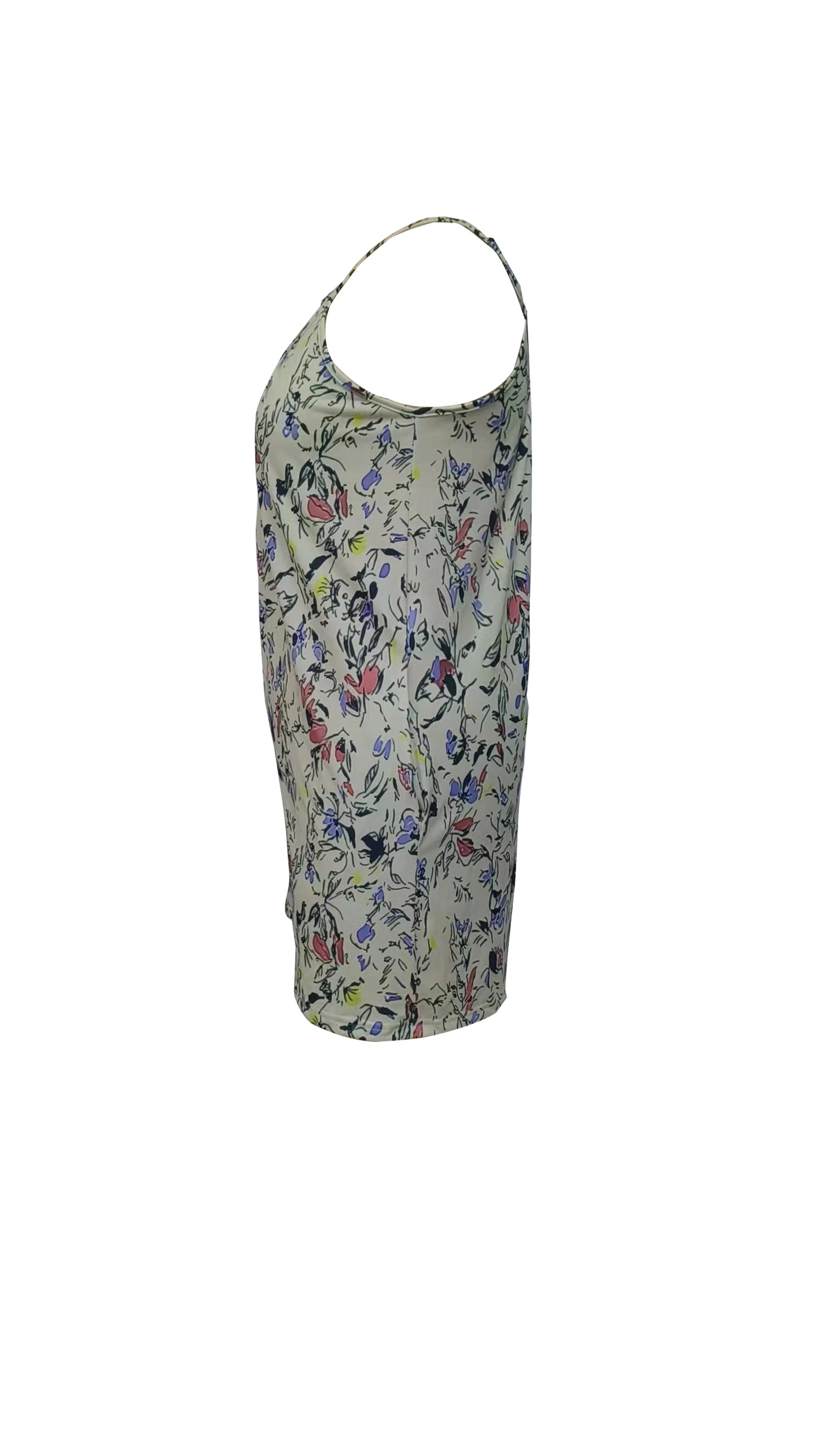 Chic Plus Size Allover Print Cami Romper with Pockets - Effortlessly Stylish Sleeveless Jumpsuit for Women - Alrickas’ UNIQUE BOUTIQUE