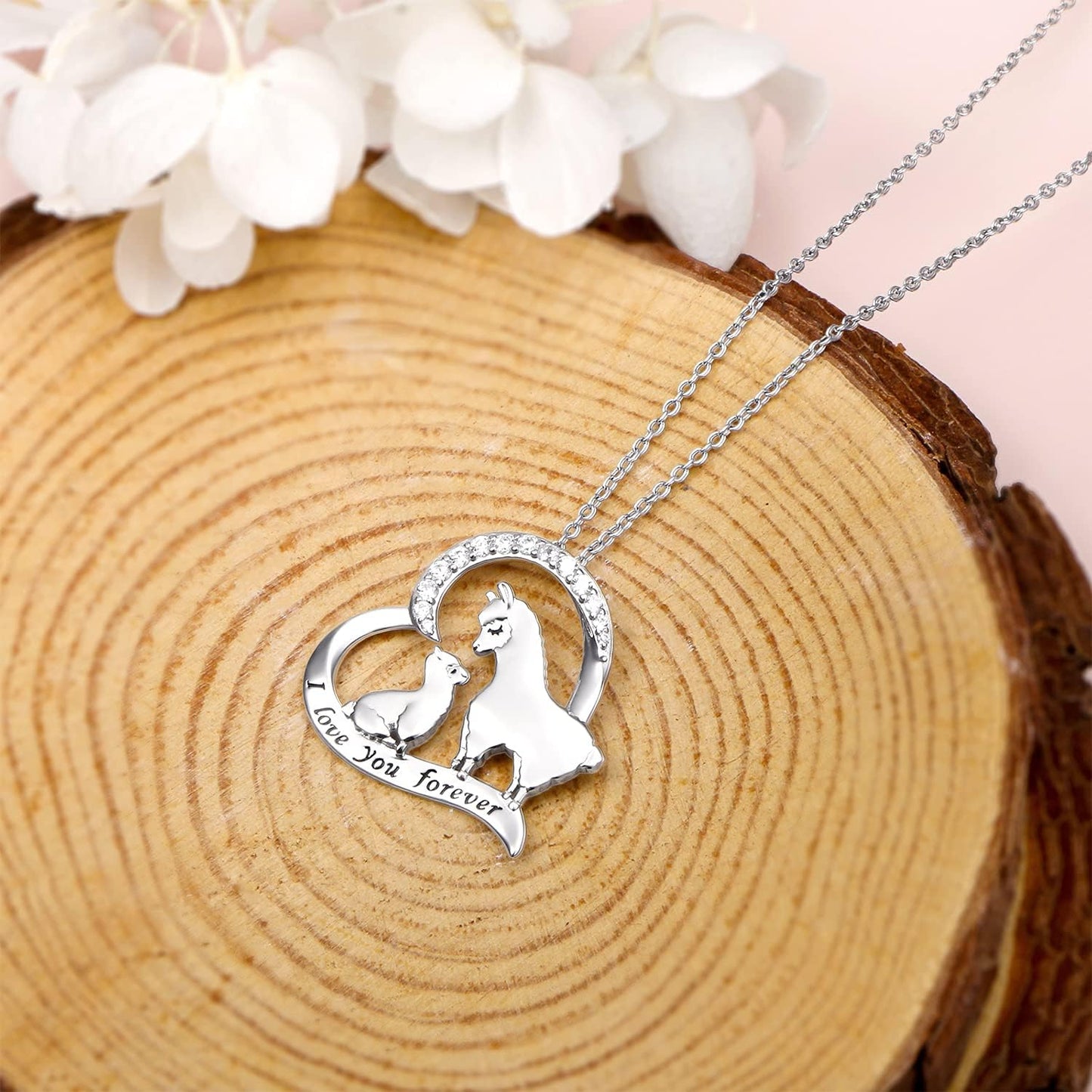 Animal Necklaces for Women Girls 925 Sterling Silver Frog/Ladybug/Guinea Pig/Camel/Giraffe/Cat/Mushroom/Dove Pendant Necklace Christmas Jewelry Birthday Gifts