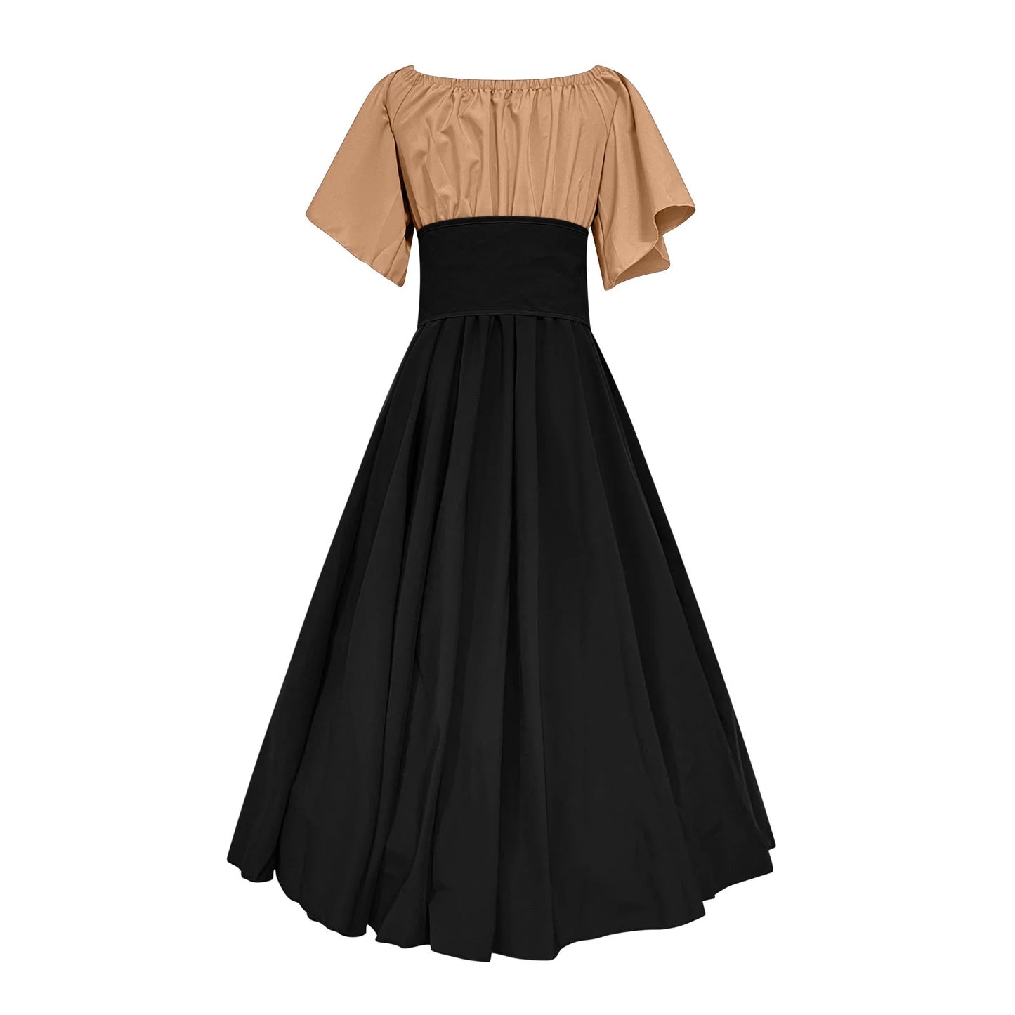 Womens Renaissance Faire Dresses Irish Traditional plus Size Dresses Ruffle over Dress Corset Retro Gown