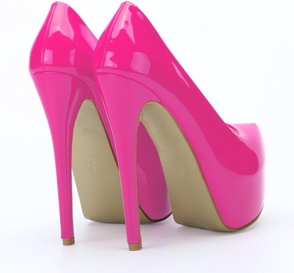 Women'S Hidden Platform Stiletto High Heels Slip on Pumps