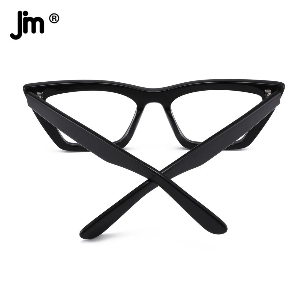Acetate Frame Cat Eye Blue Light Glasses Women Brand Designer Square Computer Clear Fake Glasses