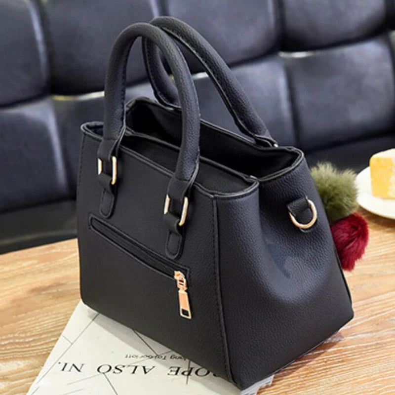 Chic PU Leather Vintage Handbag with Plush Tassel - Versatile Tote & Crossbody Bag for Women - Alrickas’ UNIQUE BOUTIQUE