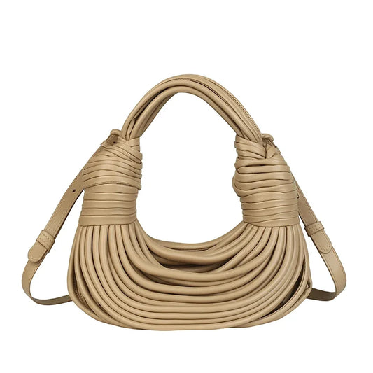 MOODS Elegant Golden Noodle Knot Evening Clutch - Luxury Designer Purse for Dinner Parties 2023 - Alrickas’ UNIQUE BOUTIQUE