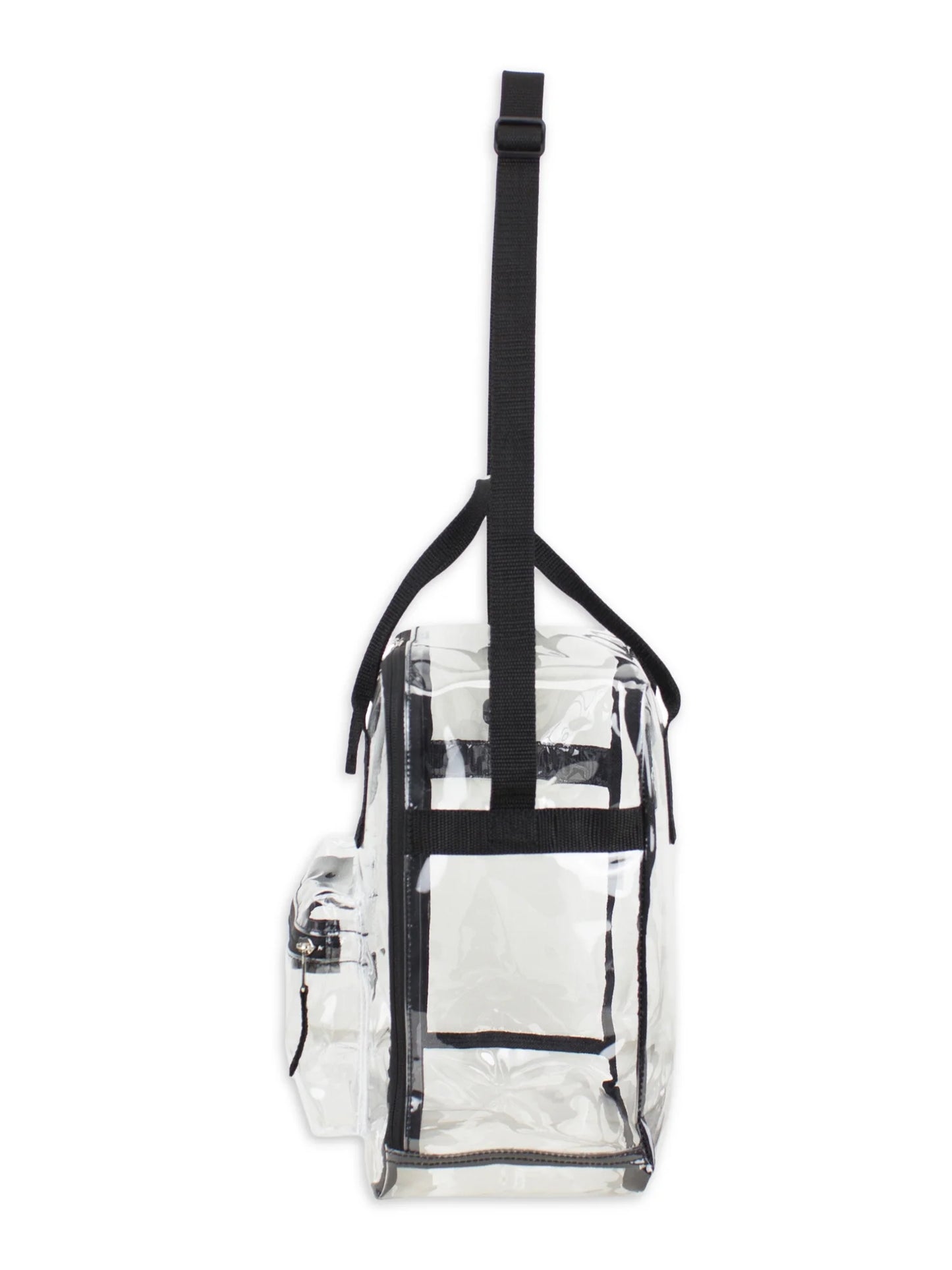 Unisex Stadium Approved Clear Handbag Tote Crossbody, Black