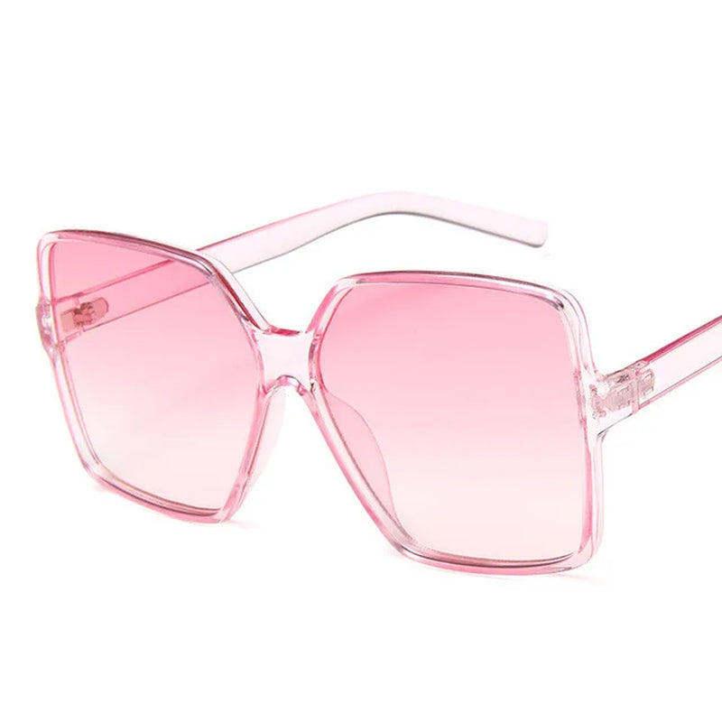 Fashion Women Oversize Sunglasses Gradient Plastic Brand Designer Female Sun Glasses Uv400