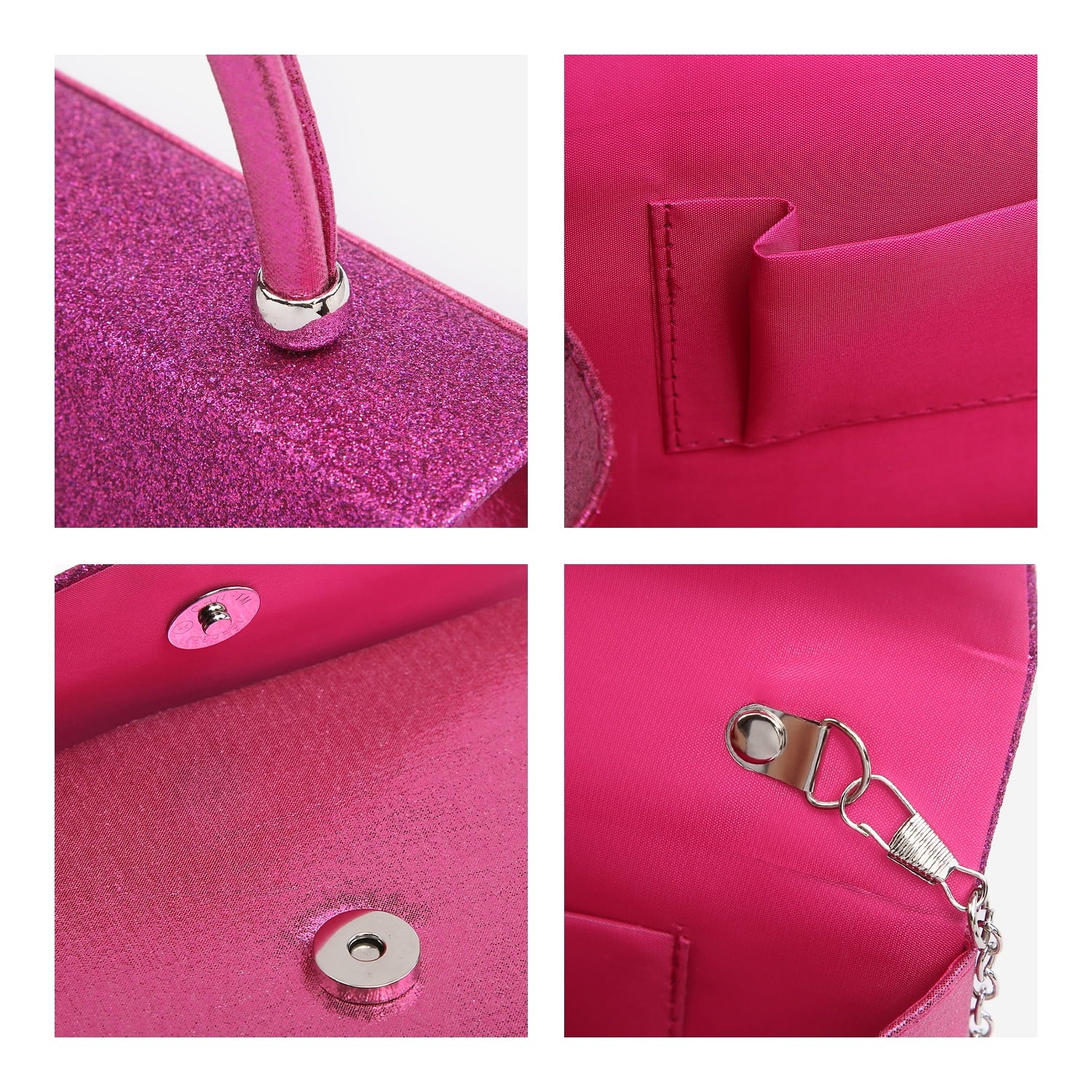 Elegant Frosted Glitter Evening Clutch - Perfect for Weddings, Parties, and Prom - Alrickas’ UNIQUE BOUTIQUE