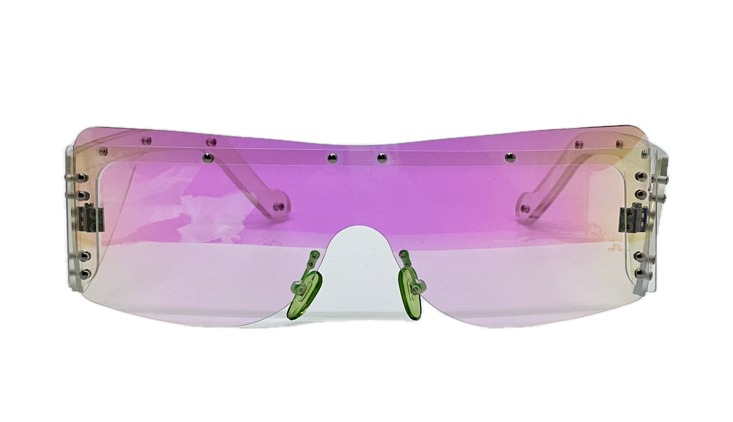 Women Sunglasses Designer Luxury Fashion Metal Rivet Square Outdoor Glasses