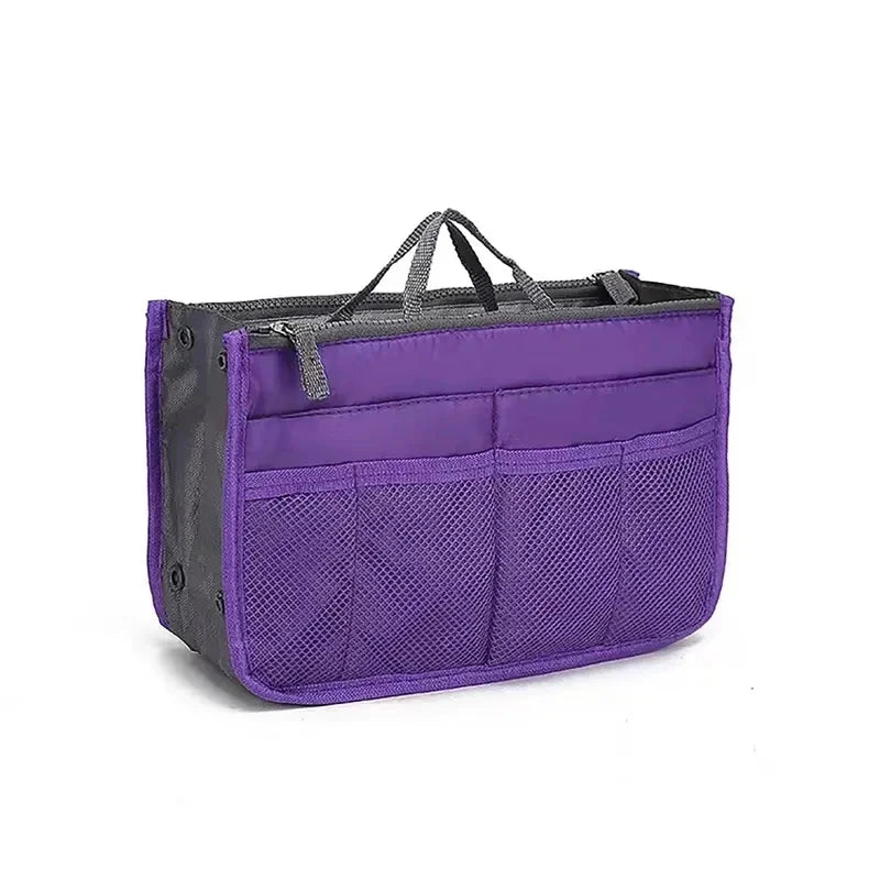 Women Make up Cosmetic Bag Travel Handbag Nylon Large Container Make up Case Organizer Bags Ladies Foldable Purse Clutch Bag