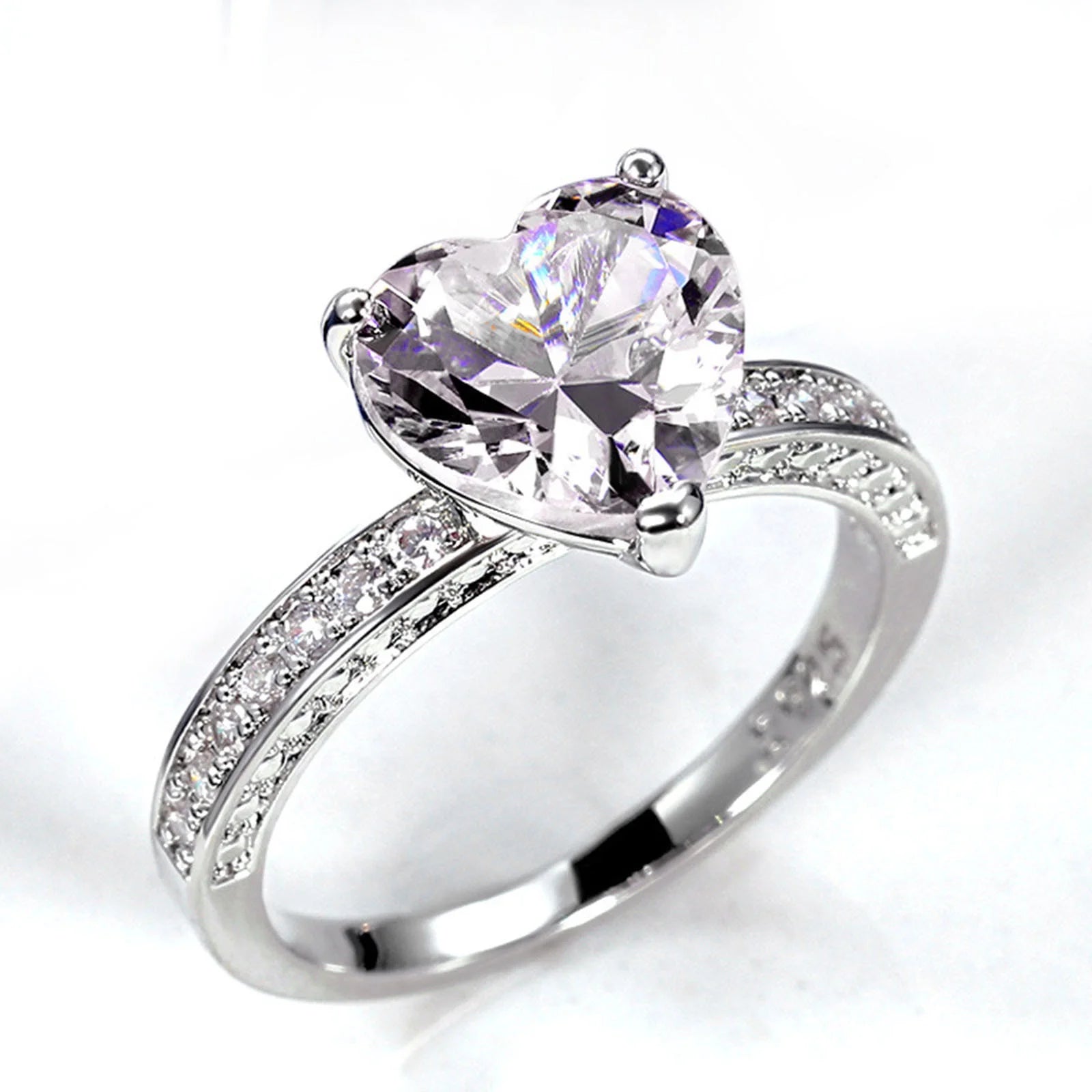 Stunning 3-In-1 Rhinestone Stainless Steel Promise Ring - Perfect for Every Occasion! - Alrickas’ UNIQUE BOUTIQUE