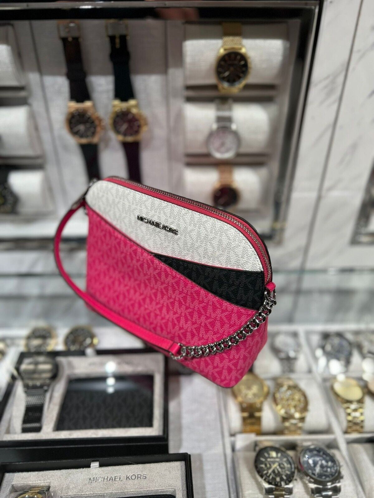 Michael Kors Lady PVC or Leather Crossbody Bag Handbag Messenger Purse Shoulder - Alrickas’ UNIQUE BOUTIQUE