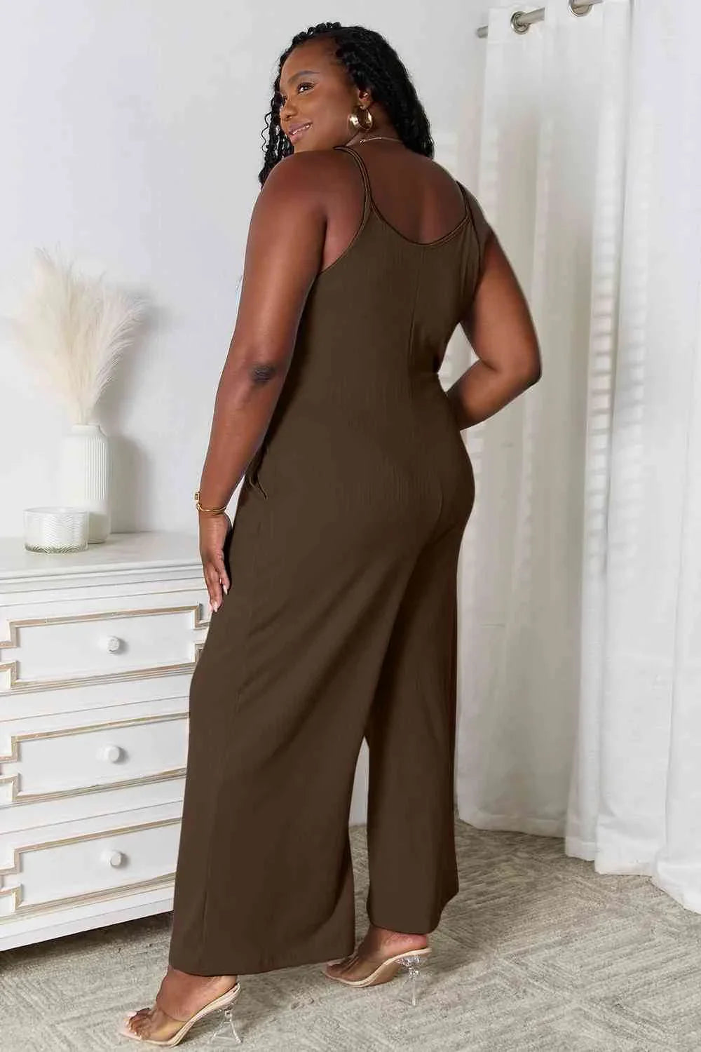 Chic V-Neck Spaghetti Strap Jumpsuit - Perfect Fit for Every Body - Alrickas’ UNIQUE BOUTIQUE